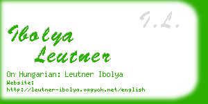 ibolya leutner business card